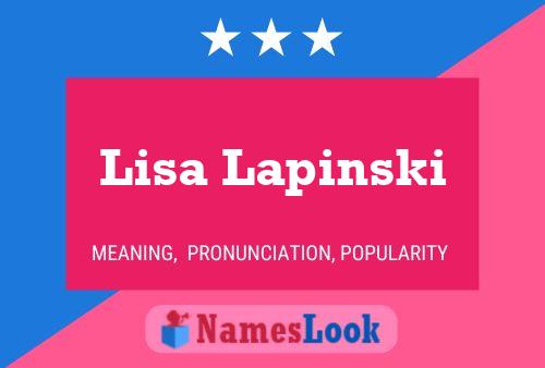 Lisa Lapinski 名字海报