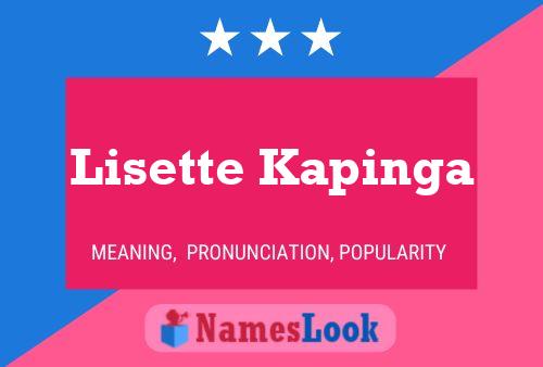 Lisette Kapinga 名字海报