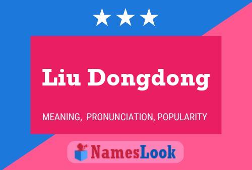 Liu Dongdong 名字海报