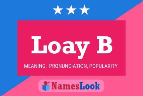 Loay B 名字海报