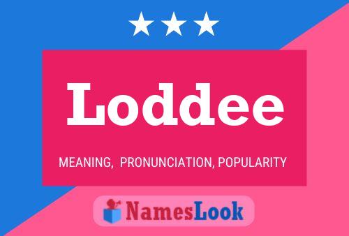 Loddee 名字海报