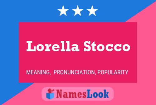 Lorella Stocco 名字海报