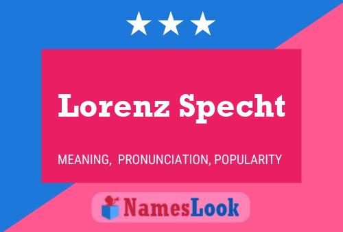 Lorenz Specht 名字海报