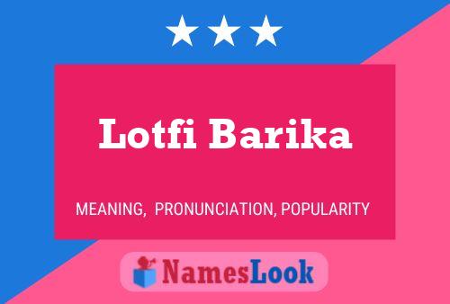 Lotfi Barika 名字海报