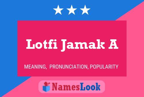 Lotfi Jamak A 名字海报