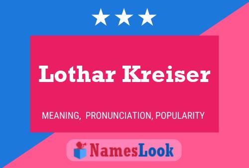 Lothar Kreiser 名字海报