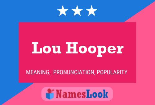 Lou Hooper 名字海报