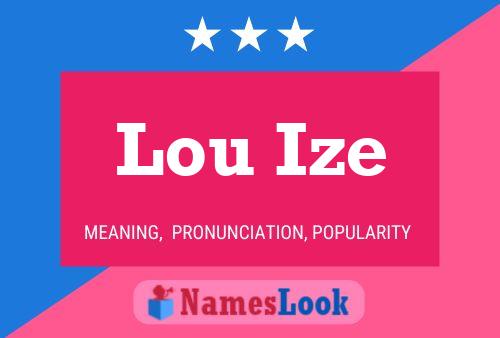 Lou Ize 名字海报