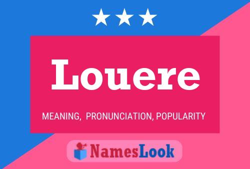 Louere 名字海报