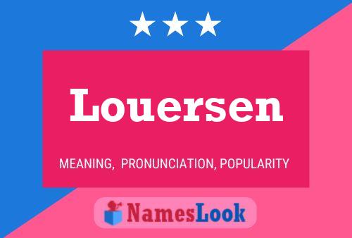 Louersen 名字海报