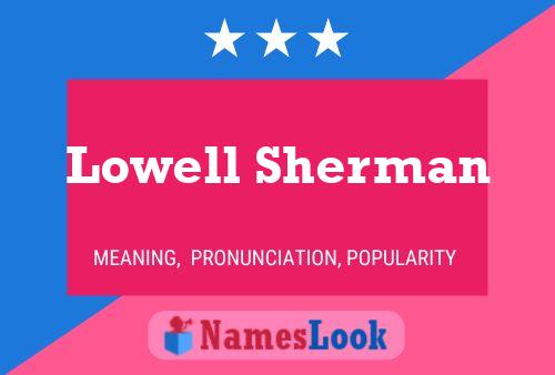 Lowell Sherman 名字海报