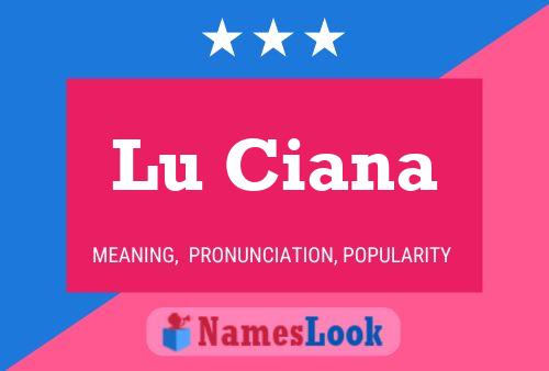 Lu Ciana 名字海报