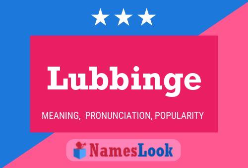 Lubbinge 名字海报