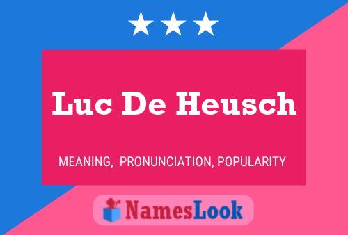 Luc De Heusch 名字海报