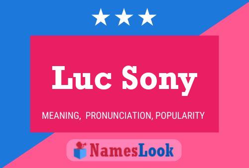 Luc Sony 名字海报