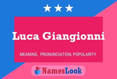 Luca Giangionni 名字海报