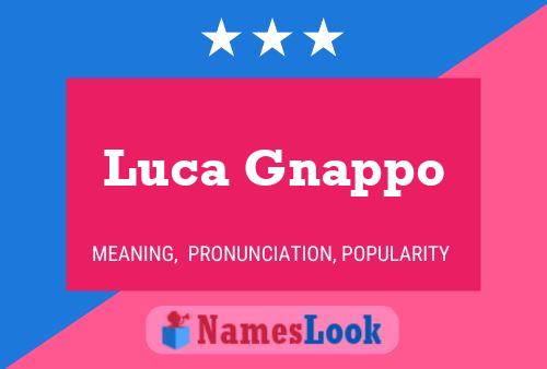 Luca Gnappo 名字海报