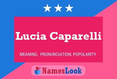 Lucia Caparelli 名字海报