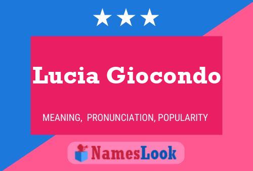 Lucia Giocondo 名字海报