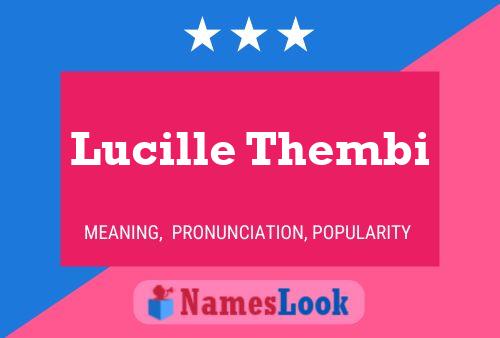 Lucille Thembi 名字海报