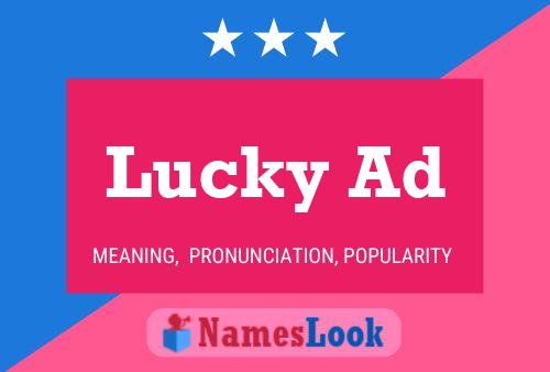 Lucky Ad 名字海报