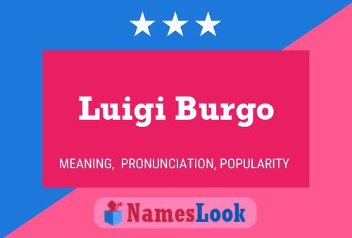 Luigi Burgo 名字海报