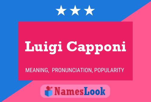 Luigi Capponi 名字海报