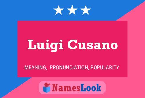 Luigi Cusano 名字海报