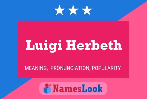 Luigi Herbeth 名字海报