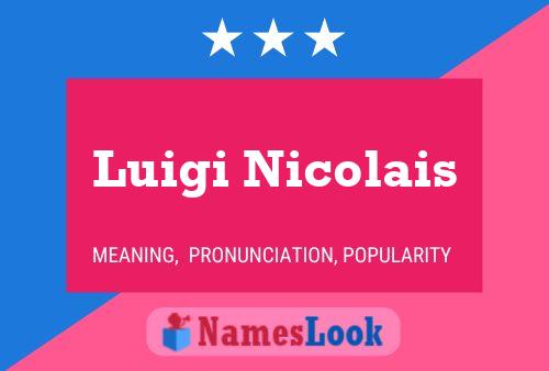 Luigi Nicolais 名字海报