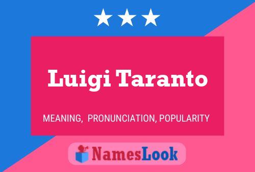 Luigi Taranto 名字海报