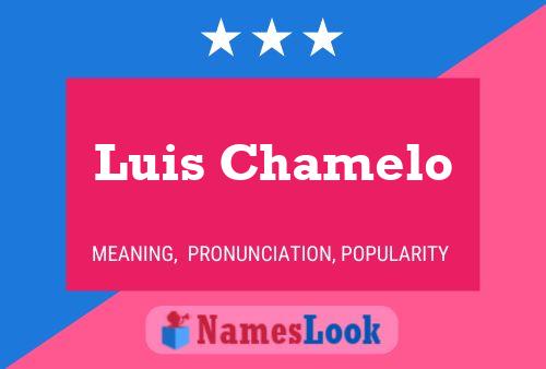 Luis Chamelo 名字海报