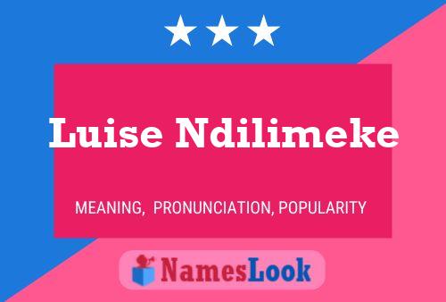 Luise Ndilimeke 名字海报