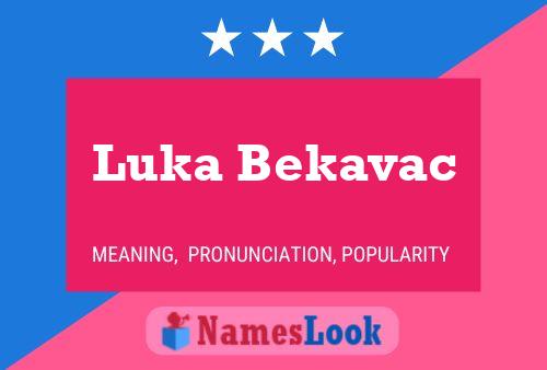 Luka Bekavac 名字海报