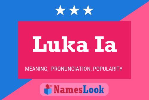 Luka Ia 名字海报