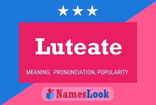 Luteate 名字海报