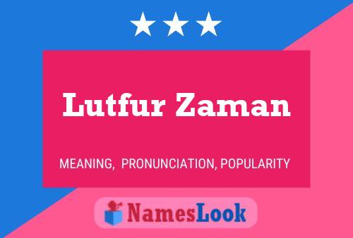 Lutfur Zaman 名字海报