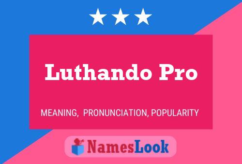 Luthando Pro 名字海报