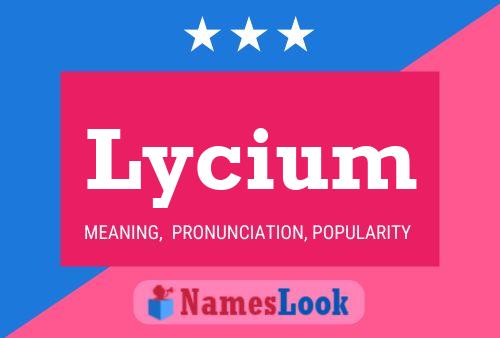 Lycium 名字海报