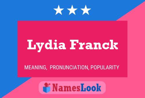 Lydia Franck 名字海报