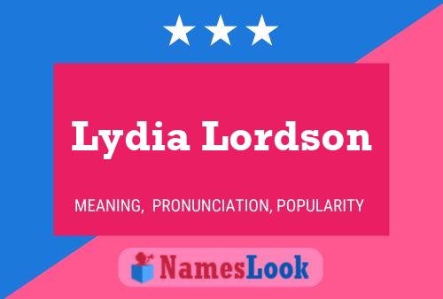 Lydia Lordson 名字海报