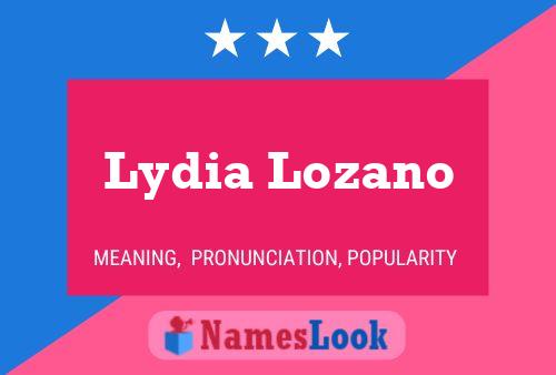 Lydia Lozano 名字海报