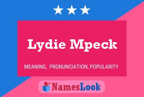 Lydie Mpeck 名字海报