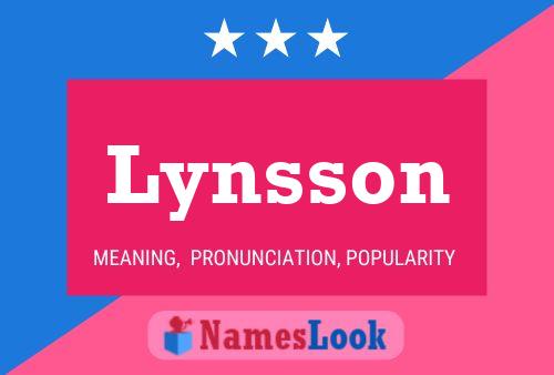 Lynsson 名字海报