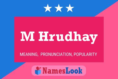 M Hrudhay 名字海报