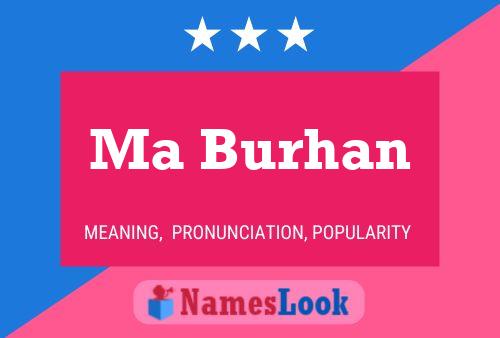 Ma Burhan 名字海报