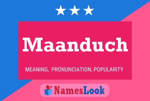 Maanduch 名字海报