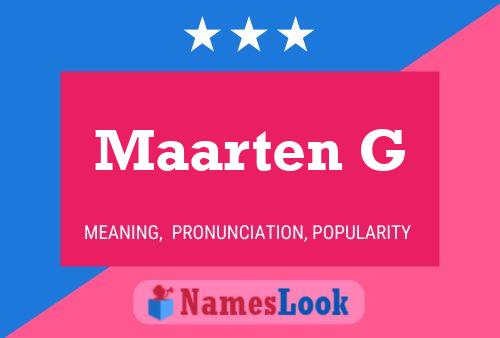 Maarten G 名字海报