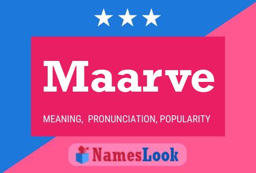 Maarve 名字海报