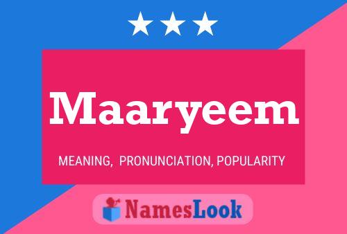 Maaryeem 名字海报